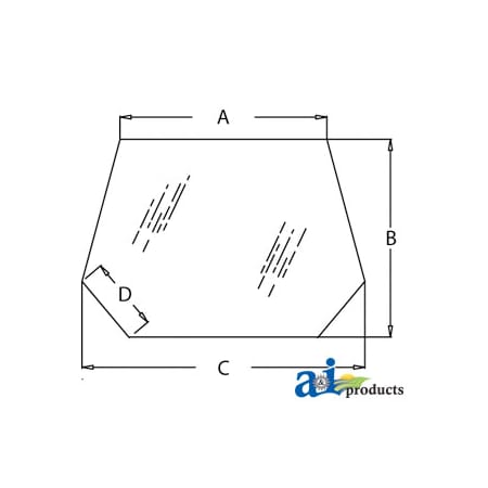 A & I Products Glass, Rear, Upper 66" x47" x4" A-82852200